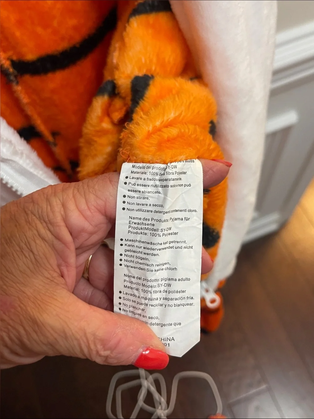 Kids Orange Tiger Costume Onesie with Hood - Plush Halloween Costume
